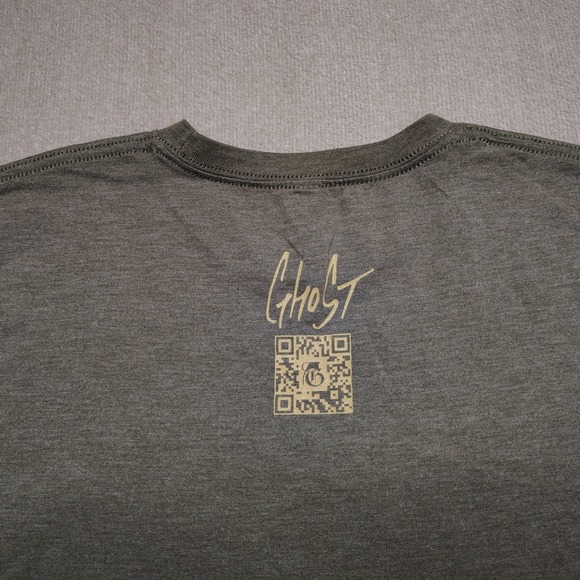 Grunt Style Shirt Mens XL Green Graphic Gas Mask American Flag Sleeve Ghost - Picture 5 of 8